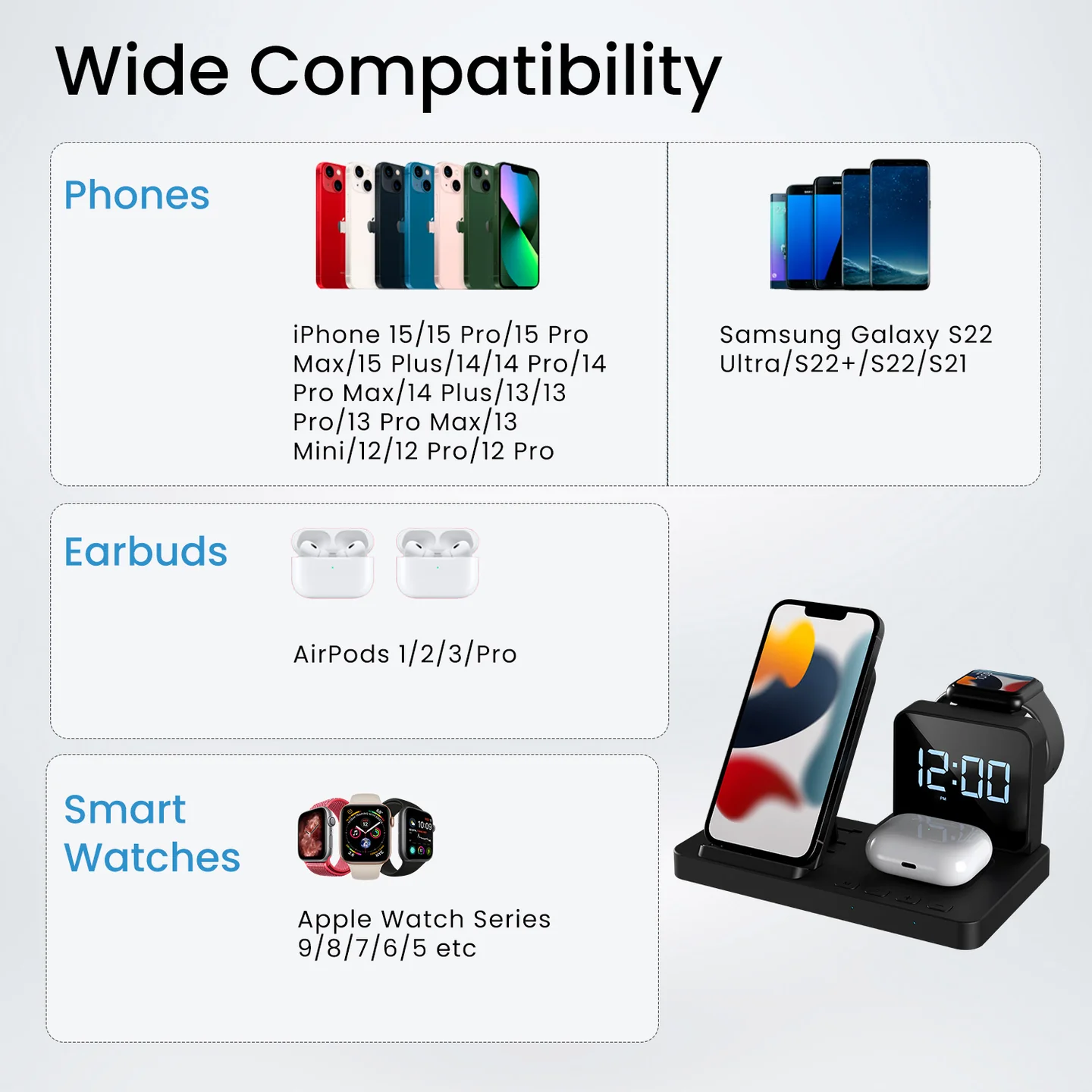 BELLA 3-in-1 Wireless Charging Gadget